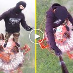 Bulutlarda selfie çekmek için 350 metrelik kuleye çıktı