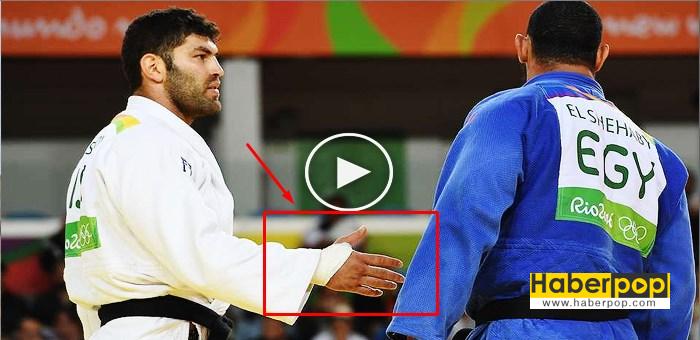 Mısırlı sporcu El Shehaby Olimpiyatlarda İsrailli rakibinin elini sıkmadı video