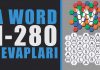 A Word Oyunu Tüm Soru ve Cevapları – Bölüm Sonu A word kelime oyunu türkçe 1-280 arası cevapları