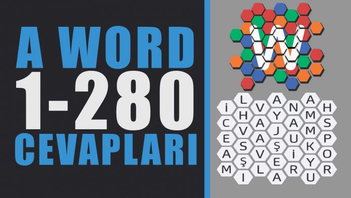 A word kelime oyunu türkçe 1-280 arası cevapları