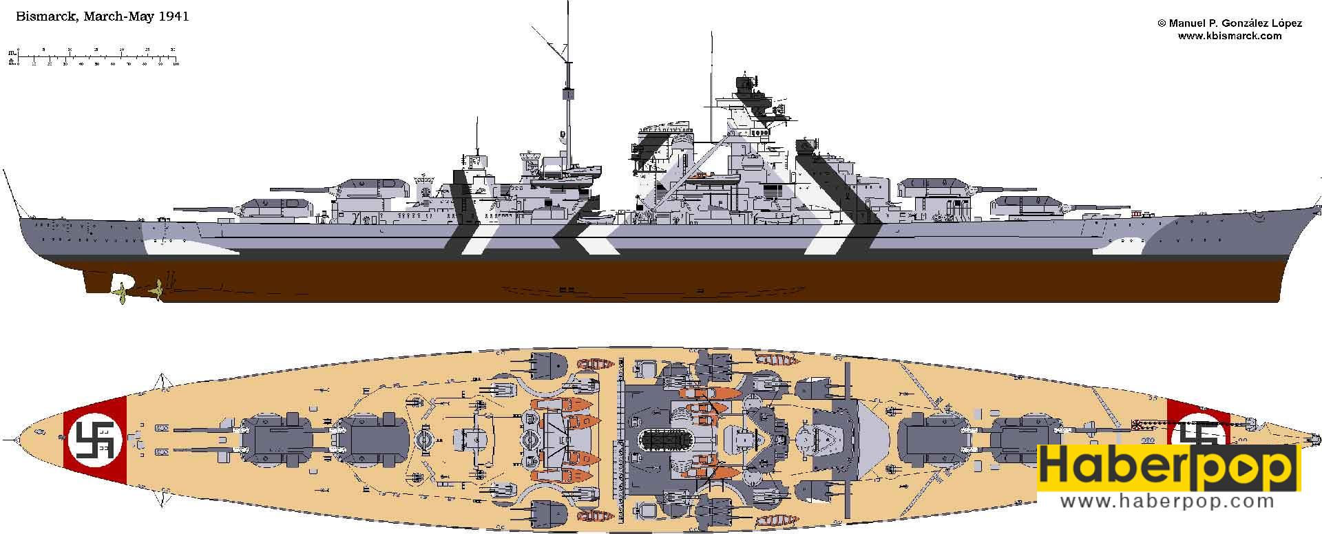 Dünyanın en büyük ve en güçlü savaş gemileri: Bismarck