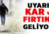 Fırtına ve kar alarmı verildi vapur ve uçak seferleri iptal